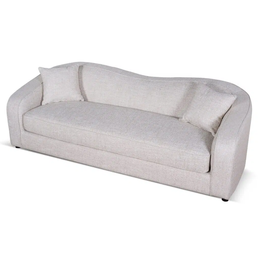 Grace 3 Seater Sofa Pale Beige Timeless Modern Design Spacious Family-Friendly Seating