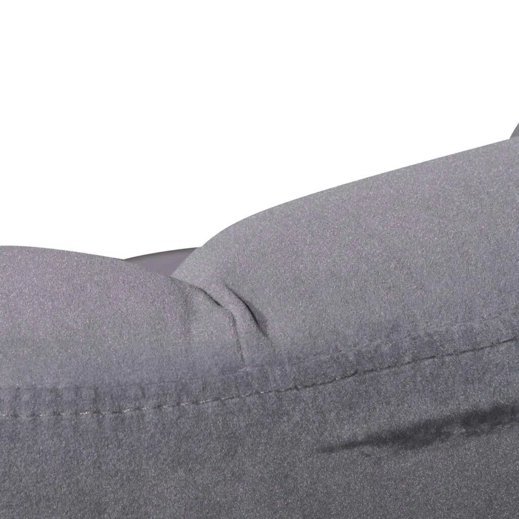 Raphael visitor chair in dark grey velvet with black legs and ergonomic support