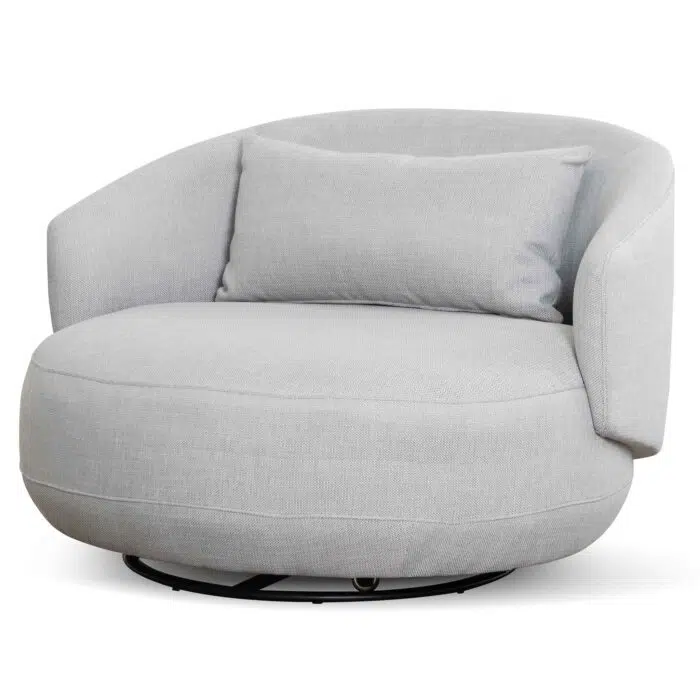 Maya Swivel Armchair – Light Texture Grey