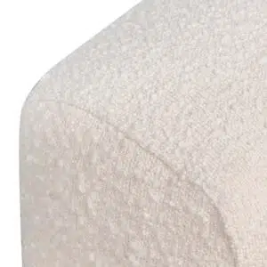 Ivory white boucle armchair with black legs for stylish comfortable living rooms