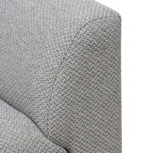 Grey Julian 4-seater fabric sofa with foam cushions and iron legs for modern living rooms