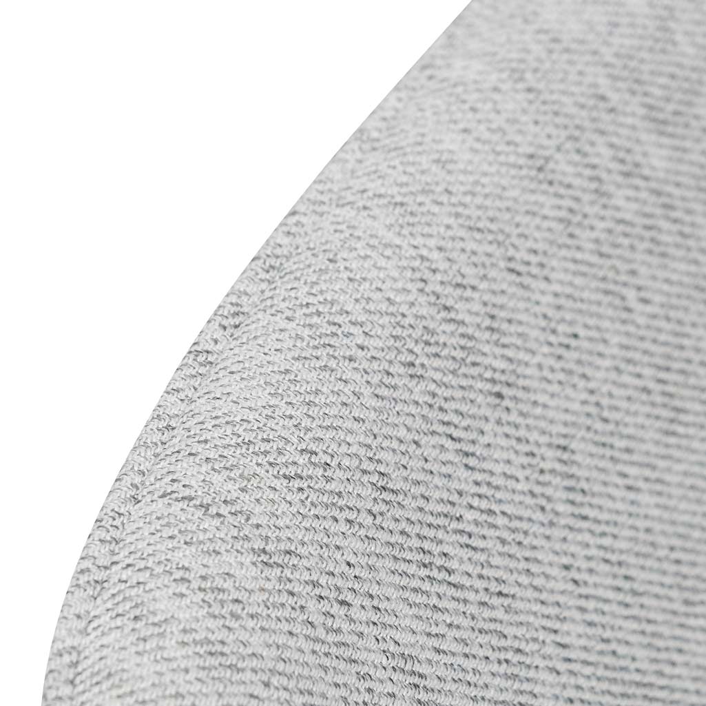 Ellis fabric lounge chair in silver grey with natural beech wood frame for modern spaces