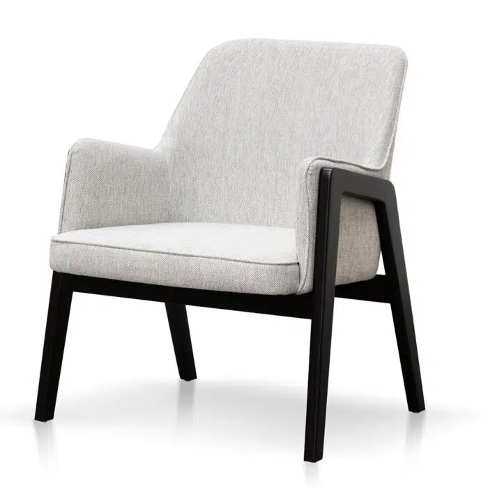 Ellis Fabric Lounge Chair – Silver Grey