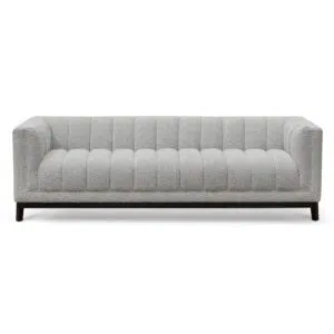 Aiden 3 seater sofa in light grey boucle fabric with ergonomic support and durable frame