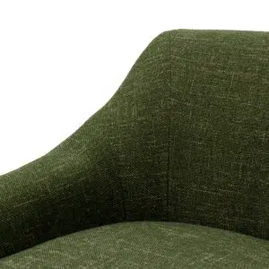 Morgan fabric armchair in khaki green vintage Italian-inspired design with modern comfort