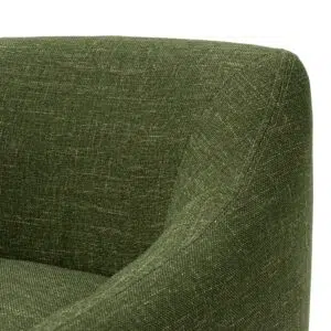 Morgan fabric armchair in khaki green with ergonomic design and durable upholstery