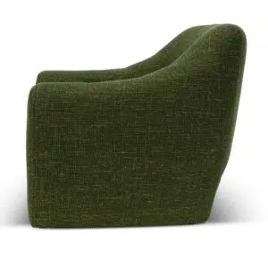 Morgan fabric armchair in khaki green vintage Italian-inspired design with modern comfort