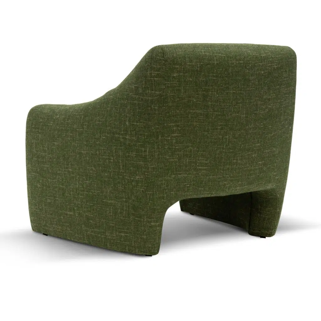 Morgan fabric armchair in khaki green vintage Italian-inspired design modern comfort