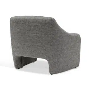 Anya Fabric Armchair in Graphite Grey with timber wood frame for modern interiors