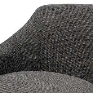 Anya fabric armchair in Graphite Grey with timber wood frame for modern interiors