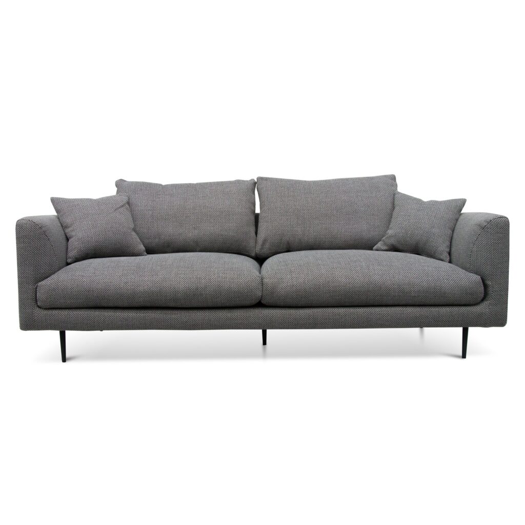 Victor 4-Seater Fabric Sofa Noble Grey Luxury Durable Ergonomic Living Room