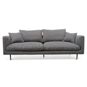 Victor 4-Seater Fabric Sofa Noble Grey Luxury Durable Ergonomic Living Room