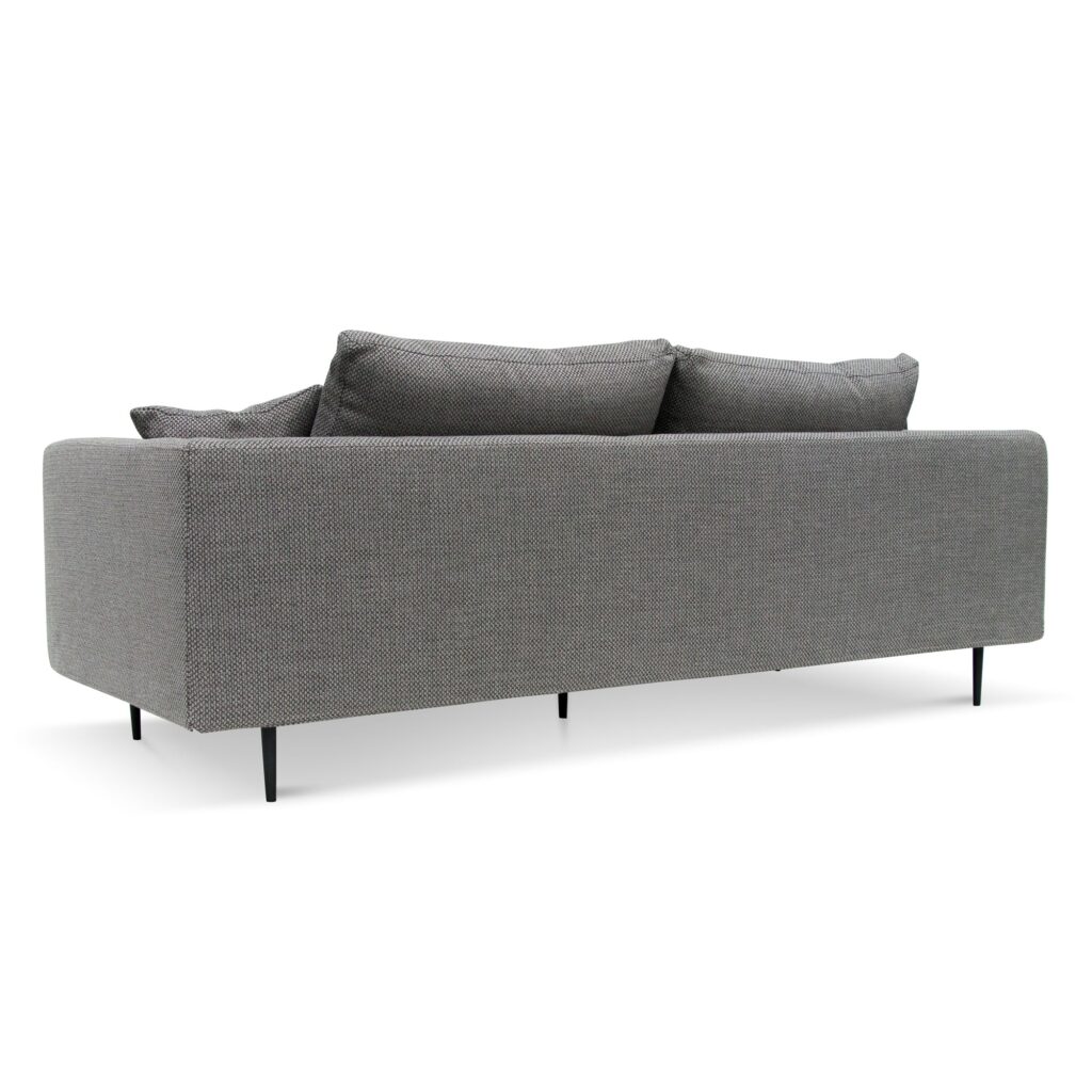 Victor 4-seater fabric sofa in Noble Grey for modern living rooms with ergonomic comfort