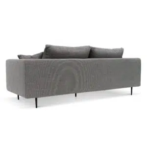 Victor 4-seater fabric sofa in Noble Grey for modern living rooms with ergonomic comfort