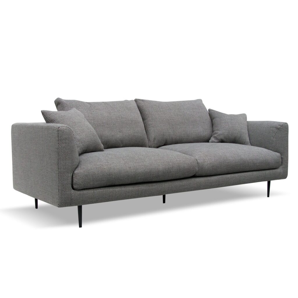Victor 4 Seater Sofa Noble Grey fabric luxury durable ergonomic 8-way hand-tied steel legs modern