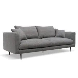 Victor 4 Seater Sofa Noble Grey fabric luxury durable ergonomic 8-way hand-tied steel legs modern