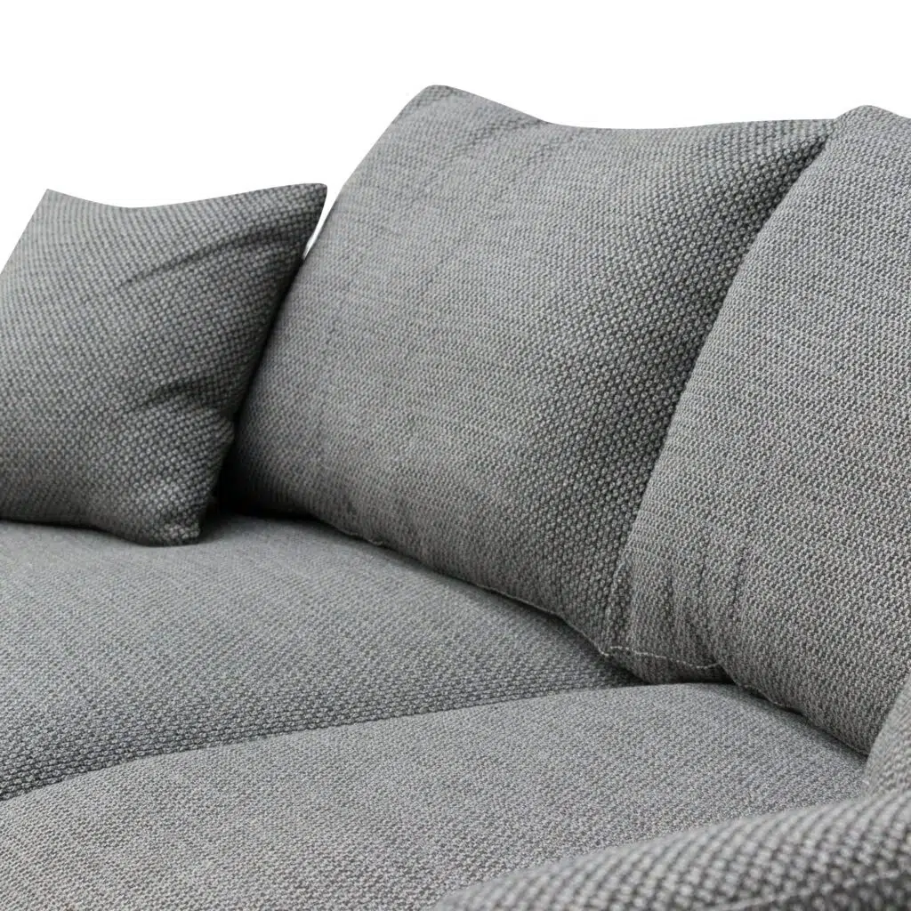Victor 4-seater fabric sofa in Noble Grey with ergonomic design and durable construction