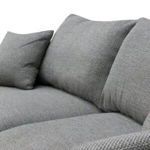 Victor 4-seater fabric sofa in Noble Grey with ergonomic design and durable construction