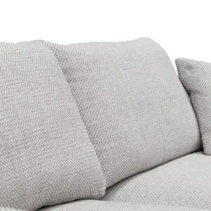 Elliot 4-seater fabric sofa in passive grey with pinewood frame and tapered steel legs
