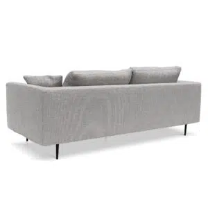 Elliot 4-seater fabric sofa in passive grey with pinewood frame and tapered steel legs