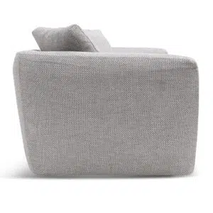Ethan fabric sofa in passive grey with modern low-profile design and plush seating