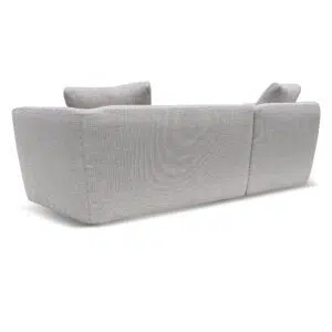 Ethan fabric sofa in passive grey with modern low-profile design and plush seating