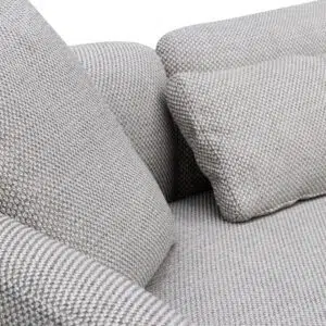 Ethan fabric sofa in passive grey with modern low-profile design and plush seating