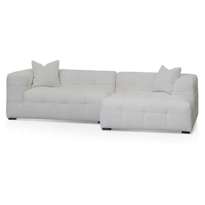 Mirella Right Chaise Sofa – Pearl Boucle