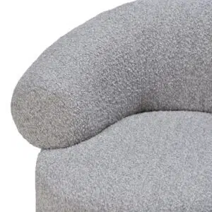 Phineas Armchair Light Grey Boucle Ergonomic Design Modern Living Room Durable Commercial