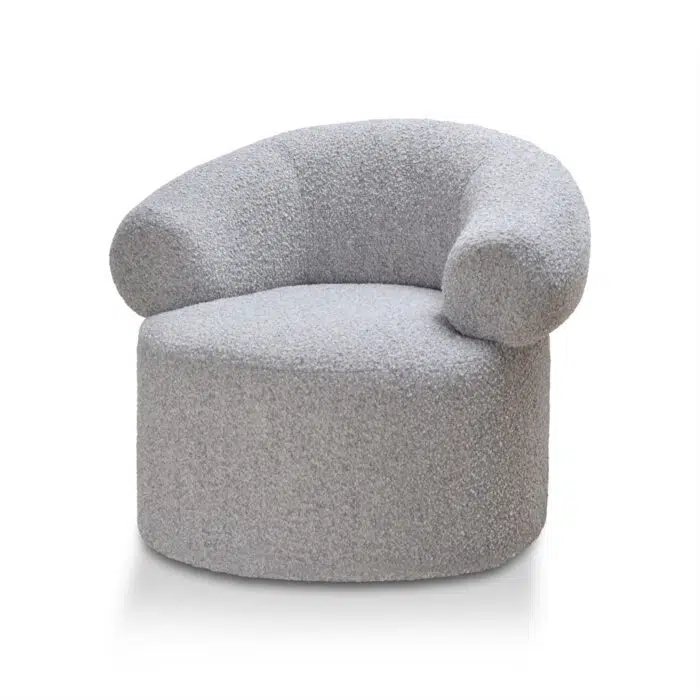 Phineas Armchair – Light Grey Boucle