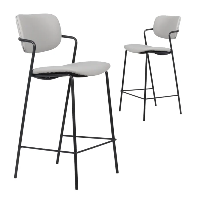 Lucia Bar Stools – Ice Grey (Set of 2)