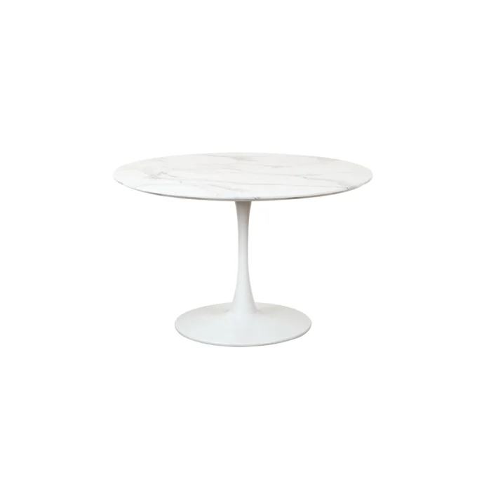 Lilly 1.2m Dining Table – Marble Effect White