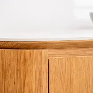 Lucerne Buffet with ceramic top and natural ash veneer for dining room storage
