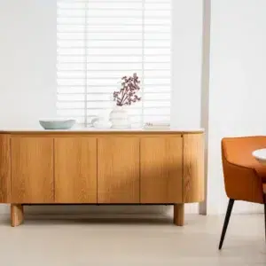 Lucerne Buffet natural ash with ceramic marble top for dining room storage