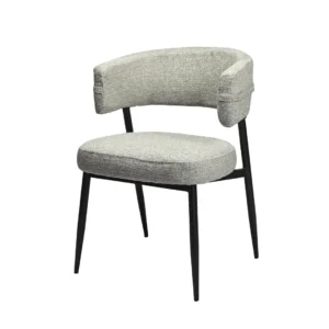 Laurance granite textured dining chairs set of 2 with black metal frame for modern dining rooms