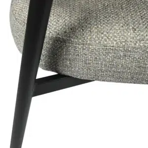 Laurance granite textured dining chairs set of 2 with black metal frame for modern dining rooms