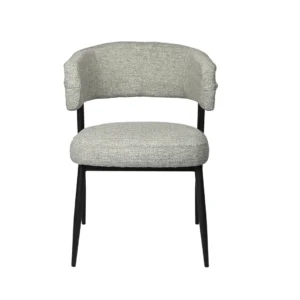 Laurance granite textured dining chairs set of 2 with black metal frame for modern dining rooms