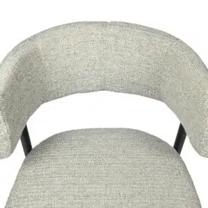 Laurance dining chairs granite set of 2 with linen fabric and black metal frame