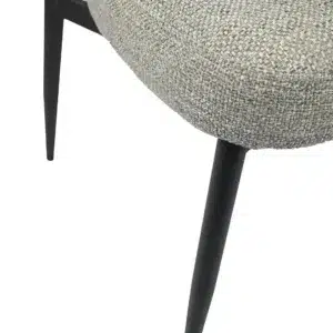 Laurance granite textured dining chairs set of 2 with black metal frame for modern dining room