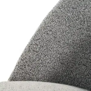 Lisbon Dining Chairs Slate Set of 2 with boucle upholstery and black metal frame