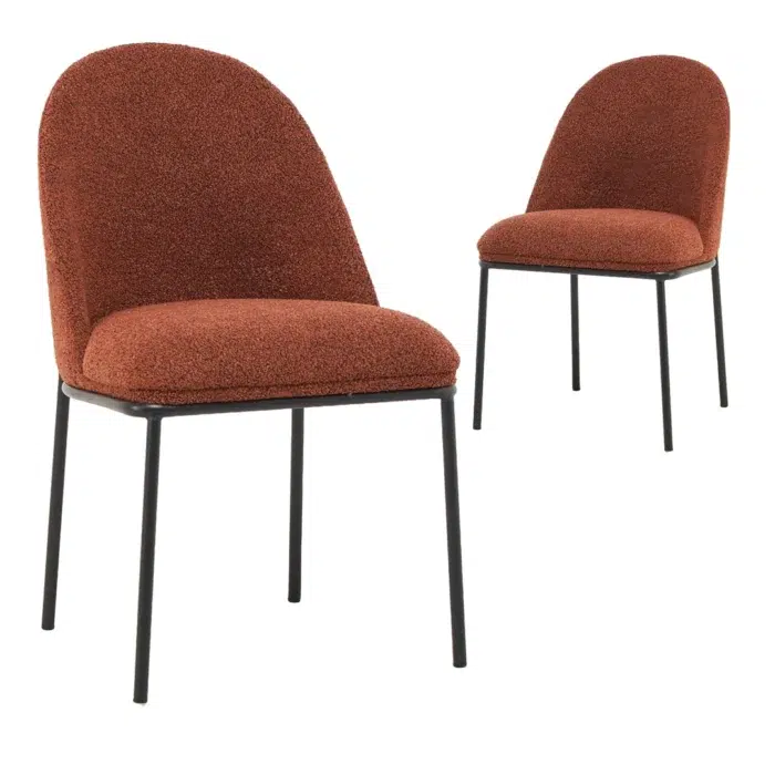 Lisbon Dining Chairs – Terracotta (Set of 2)
