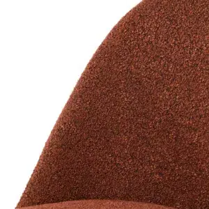 Lisbon dining chairs set of 2 terracotta boucle fabric modern high back chairs with black metal frame