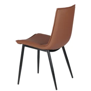 Tan Lawson dining chairs set of 2 with boucle fabric and black steel frame modern design