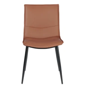 Tan Lawson dining chairs set of 2 with boucle fabric and black steel frame for modern dining room