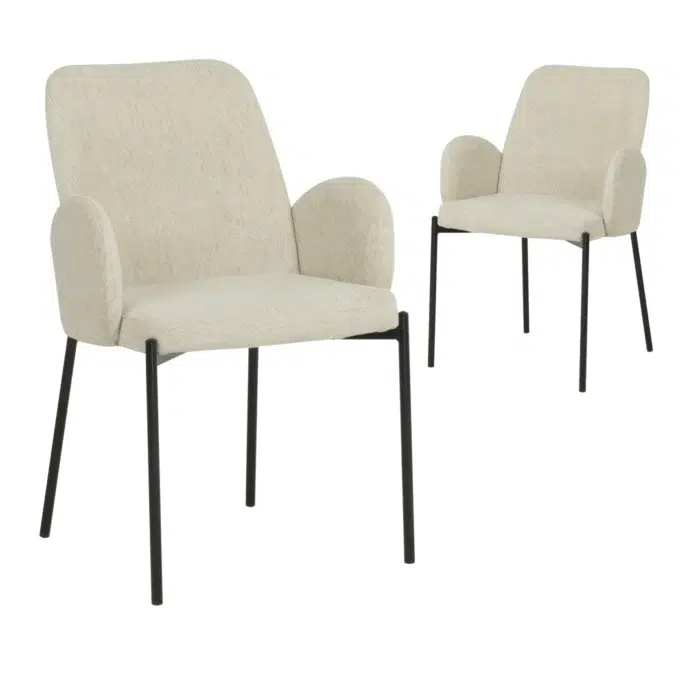 Lyon Dining Chairs – Oat (Set of 2)