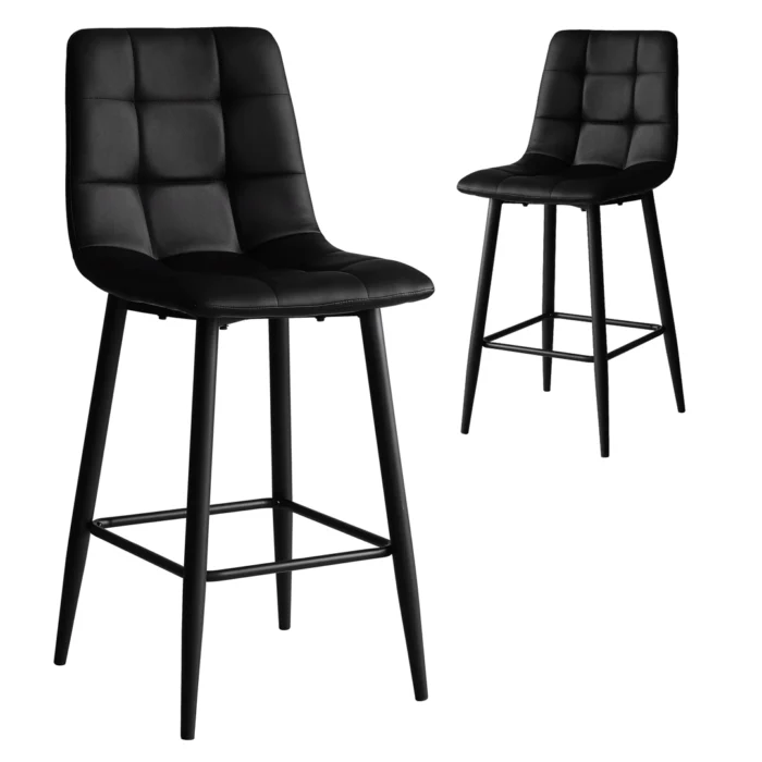 Macy Bar Stools – Black (Set of 2)