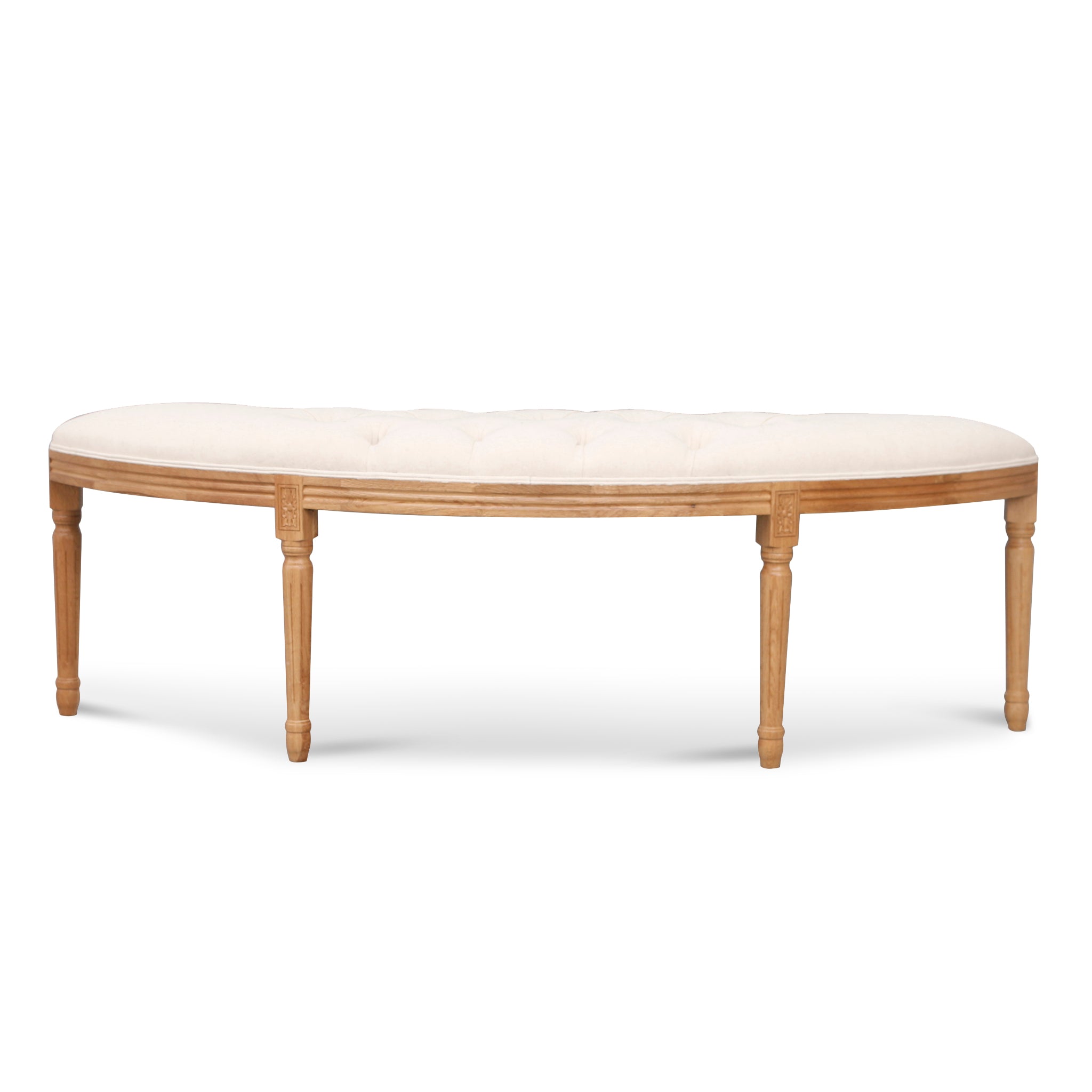 Milo 1.48m Oak Bench – Light Beige