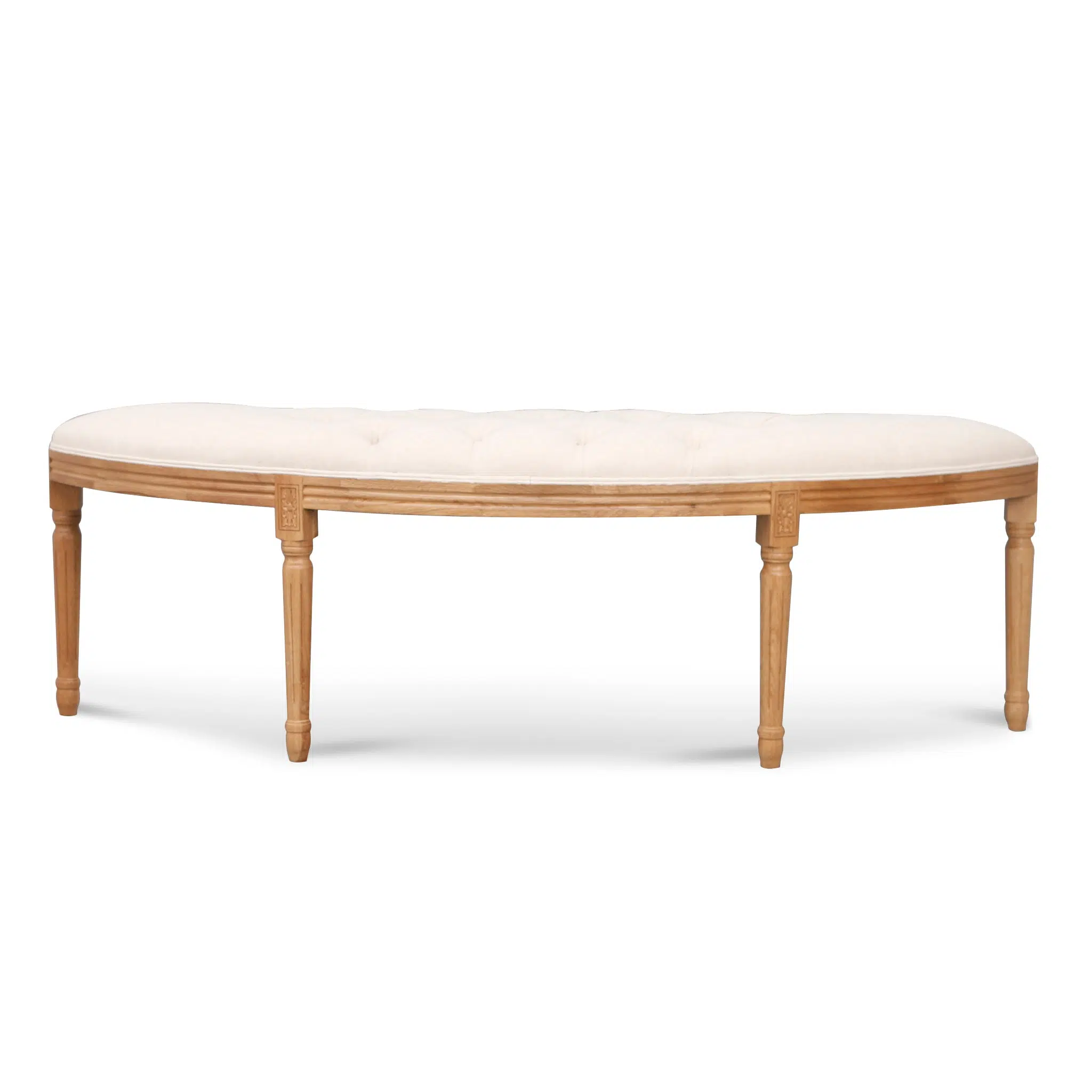 Milo 1.48m Oak Bench – Light Beige