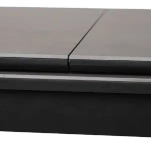 Mila Greystone Ceramic Extension Dining Table 120-160cm with Rubberwood Frame