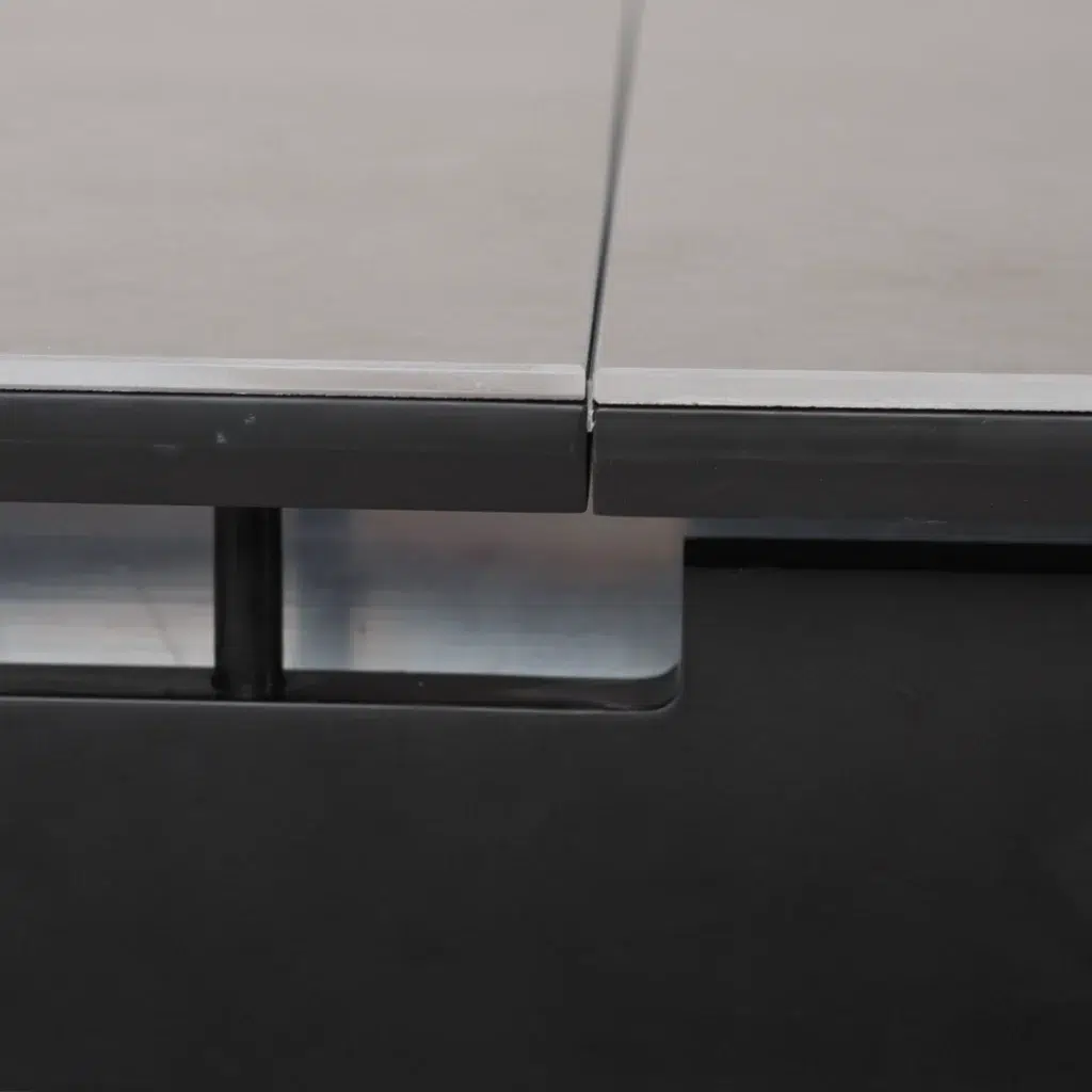 Mila Extension Dining Table Greystone Ceramic with 120-160cm adjustable width and rubberwood frame